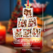 Load image into Gallery viewer, Personalized Photo Christmas Tree Ornament – Custom Family Keepsake