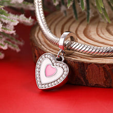 Load image into Gallery viewer, Personalized Custom Photo Dangle Heart Charm for Bracelet Jewelry Making