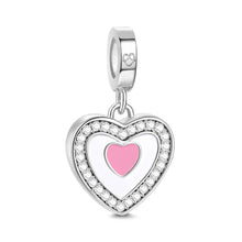 Load image into Gallery viewer, Personalized Custom Photo Dangle Heart Charm for Bracelet Jewelry Making