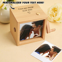 Load image into Gallery viewer, Custom Photo Text & Music Flipbook Frame – Romantic Hand-Crank Keepsake