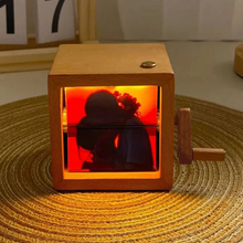 Load image into Gallery viewer, Custom Photo Flipbook Frame Animation Machine Hand-cranked Detachable Photos Flipbook Box Photo Album with Light Anniversary Gifts