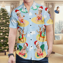 Load image into Gallery viewer, Custom Christmas Hawaiian Shirt – Personalized Holiday Themed Shirt