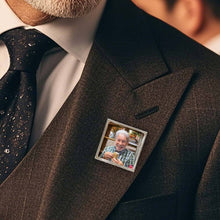 Load image into Gallery viewer, Personalized Memorial Wedding Lapel Pin with Photo