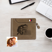 Load image into Gallery viewer, Personalized PU Leather Wallet with Photo – Ideal for Anniversary or Birthday