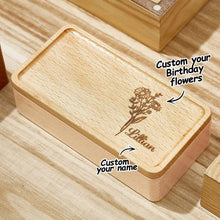 Load image into Gallery viewer, Personalized Birth Flower Jewelry Box with Custom Name – Gift for Her