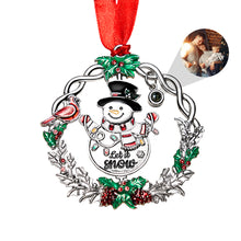 Load image into Gallery viewer, Personalized Photo Snowman Projection Ornament – 2025 Christmas Tree Decoration