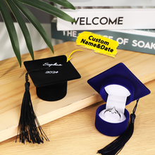 Load image into Gallery viewer, Personalized Graduation Cap Ring Box