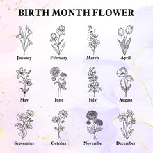 Load image into Gallery viewer, Personalized Birth Flower PU Leather Jewelry Box with Name – Gift for Her