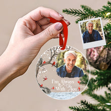 Load image into Gallery viewer, Personalized Memorial Photo Ornament – Christmas Tribute Gift for Family or Friends