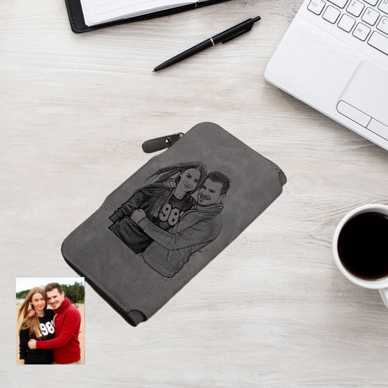 Personalized PU Leather Long Wallet with Custom Photo