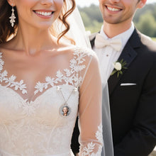 Load image into Gallery viewer, Personalized Pearl Bouquet Charm Brooch – Wedding Anniversary Gift for Bride