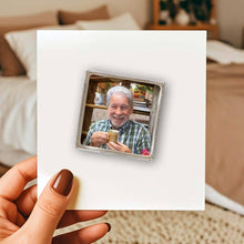 Load image into Gallery viewer, Personalized Memorial Wedding Lapel Pin with Photo
