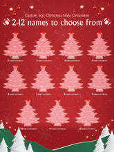 Load image into Gallery viewer, Personalized Family Name Christmas Tree Acrylic Ornament