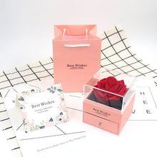 Load image into Gallery viewer, Rose Jewelry Gift Box with Greeting Card and Gift Bag