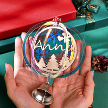Load image into Gallery viewer, Personalized Rotating Wind Chime Christmas Ornament with Name