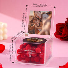 Load image into Gallery viewer, Personalized Mini Music Record Player with Custom Photo and Light Acrylic Box