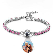 Load image into Gallery viewer, Custom Photo Projection Bracelet – All-Diamond Fashion Gift for Her