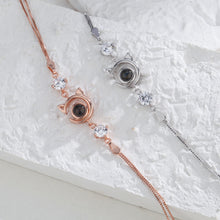 Load image into Gallery viewer, Personalized Cat Pendant Picture Projection Bracelet – Sterling Silver