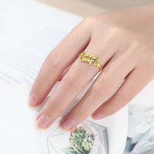 Load image into Gallery viewer, Custom Double Names Ring – 925 Sterling Silver