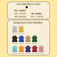 Load image into Gallery viewer, Personalized Glitter Paw ID Badge Lanyard with Text Beads and Tassels for Teachers and Pet Lovers