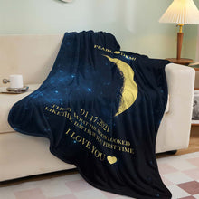Load image into Gallery viewer, Custom Moon Phase Blanket – Personalized Names Multistyle Background Gift