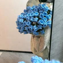 Load image into Gallery viewer, Custom Name Hand-Knitted Rose Blanket – Ready-Made Mother’s Day Gift (80–150 cm)