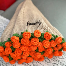 Load image into Gallery viewer, Custom Name Hand-Knitted Rose Blanket – Ready-Made Mother’s Day Gift (80–150 cm)