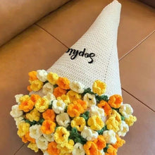 Load image into Gallery viewer, Custom Name Hand-Knitted Rose Blanket – Ready-Made Mother’s Day Gift (80–150 cm)