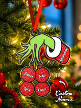 Load image into Gallery viewer, Personalized Family Name Christmas Acrylic Ornament
