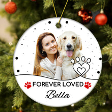 Load image into Gallery viewer, Personalized Pet Photo Memorial Ornament with Name – Christmas Gift for Pet Owners