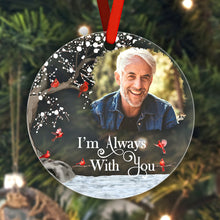 Load image into Gallery viewer, Personalized Memorial Photo Ornament – Christmas Tribute Gift for Family or Friends