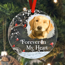 Load image into Gallery viewer, Personalized Memorial Photo Ornament – Christmas Tribute Gift for Family or Friends