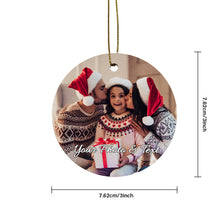 Load image into Gallery viewer, Personalized Photo Christmas Ornament – Custom Family Gift