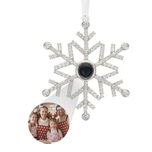 Load image into Gallery viewer, Personalized Snowflake Photo Projection Christmas Ornament