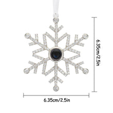 Load image into Gallery viewer, Personalized Snowflake Photo Projection Christmas Ornament