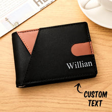 Load image into Gallery viewer, Custom Engraved PU Leather Wallet with Money Clip – Men’s Gift