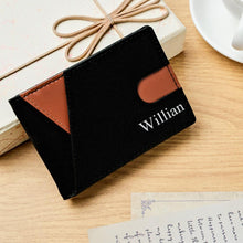 Load image into Gallery viewer, Custom Engraved PU Leather Wallet with Money Clip – Men’s Gift