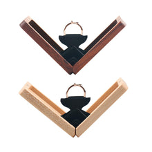 Load image into Gallery viewer, Slim Engagement Ring Box – Personalized Wooden Jewelry Box