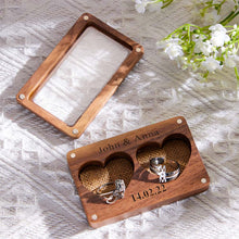 Load image into Gallery viewer, Engraved Love Ring Box – Personalized Clear Jewelry Box for Couples