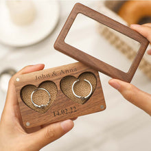 Load image into Gallery viewer, Engraved Love Ring Box – Personalized Clear Jewelry Box for Couples