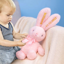 Load image into Gallery viewer, Custom Embroidered Long-Ears Bunny – Personalized Rabbit Plush for Baby Easter Gift