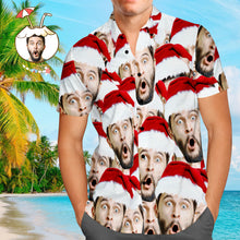 Load image into Gallery viewer, Custom Face Santa Mash Hawaiian Shirt – Personalized Christmas Gift for Men