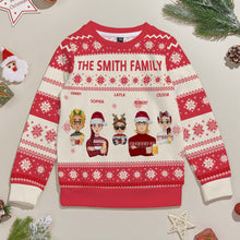 Load image into Gallery viewer, Personalized Christmas Cartoon Ugly Sweater โ Unisex Kids Christmas Gift