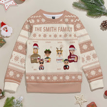 Load image into Gallery viewer, Personalized Christmas Cartoon Ugly Sweater โ Unisex Kids Christmas Gift