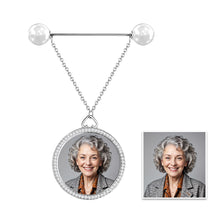 Load image into Gallery viewer, Personalized Pearl Bouquet Charm Brooch – Wedding Anniversary Gift for Bride