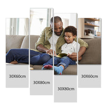 Load image into Gallery viewer, Custom 4-Piece Photo Oil Painting Canvas Wall Art (Frameless)