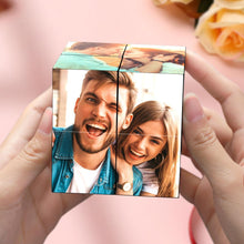 Load image into Gallery viewer, Custom Photo Rubic's Cube Ring Box Rhombic Gifts