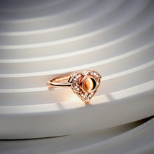 Load image into Gallery viewer, Custom Angel Wing Projection Ring – Personalized Photo Heart Ring for Her