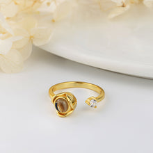Load image into Gallery viewer, Custom Projection Ring – I Love You in 100 Languages Adjustable Ring