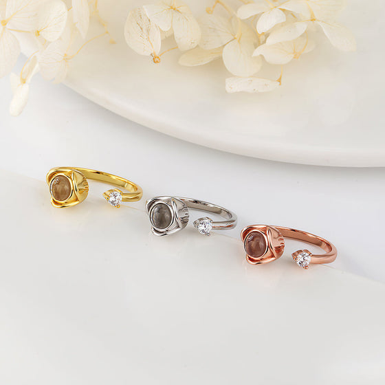 Custom Projection Ring – I Love You in 100 Languages Adjustable Ring